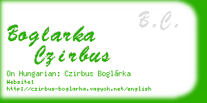 boglarka czirbus business card
