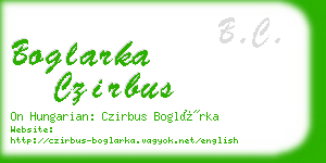 boglarka czirbus business card